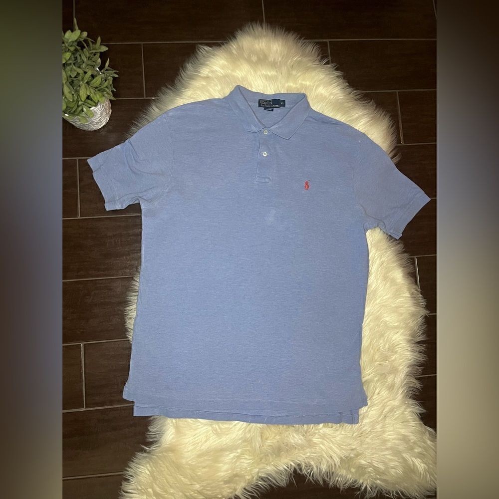 Polo Ralph Lauren heathered blue polo sz XL